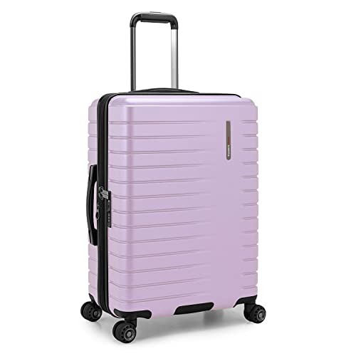 Archer Polycarbonate Hardside Spinner Luggage Checked 25-Inch Light Purple