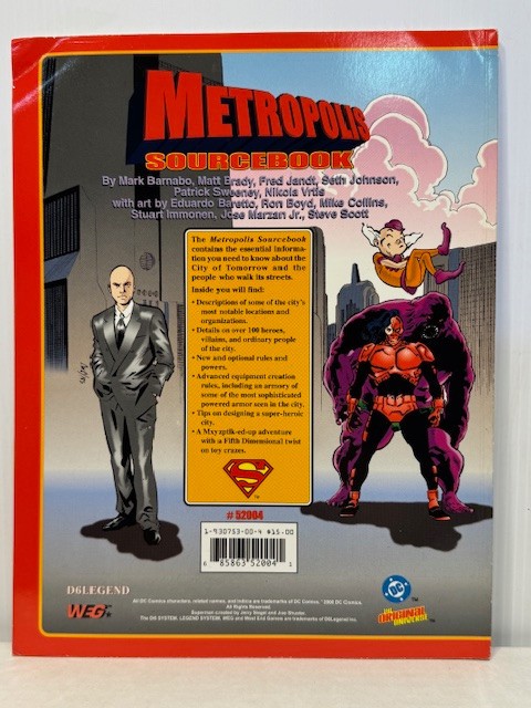 Metropolis Sourcebook DC Universe RPG West End Games WEG52004