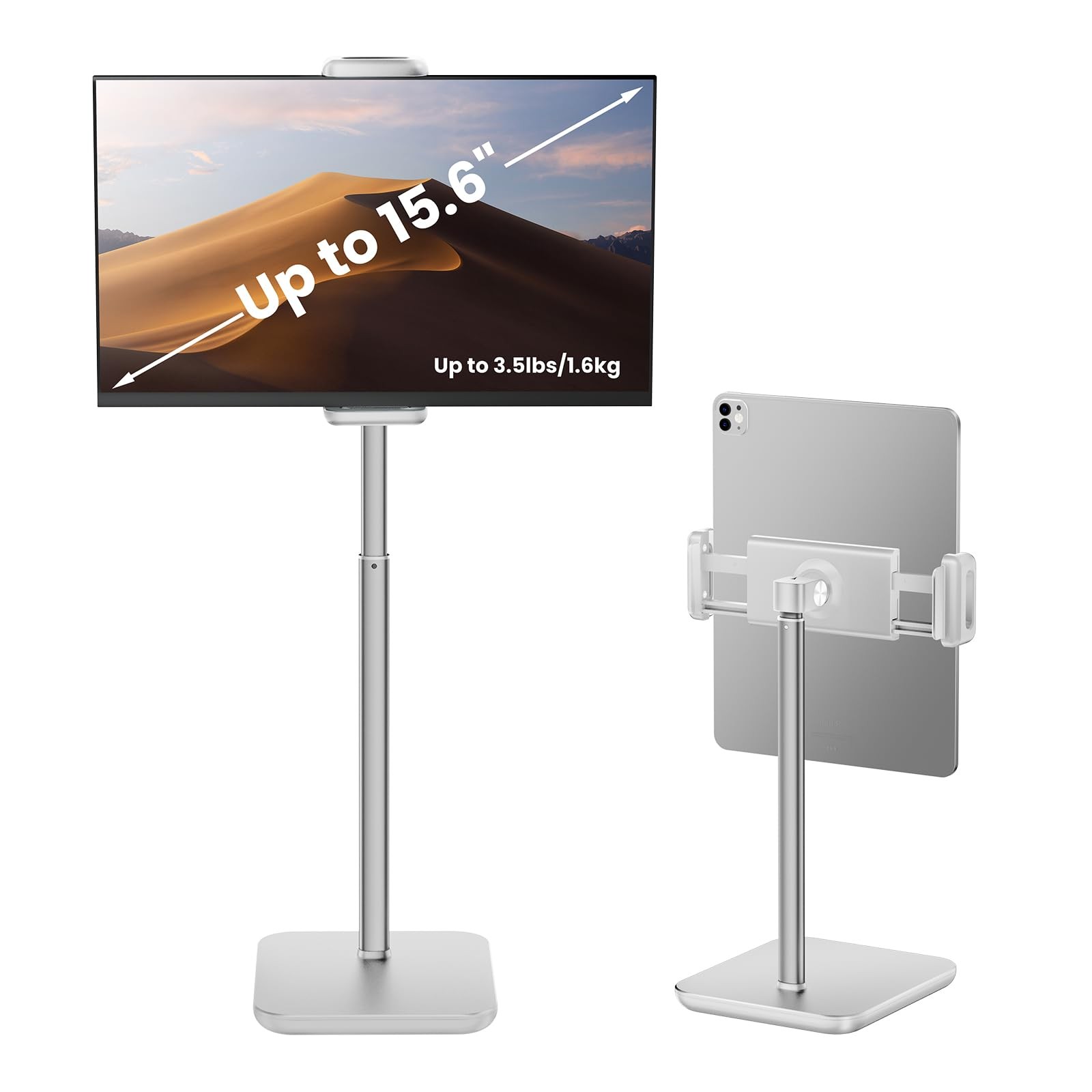 Height Adjustable Tablet Stand, 3.5lb (1.6kg) Max Support, Up to 18" Tall, Sl...