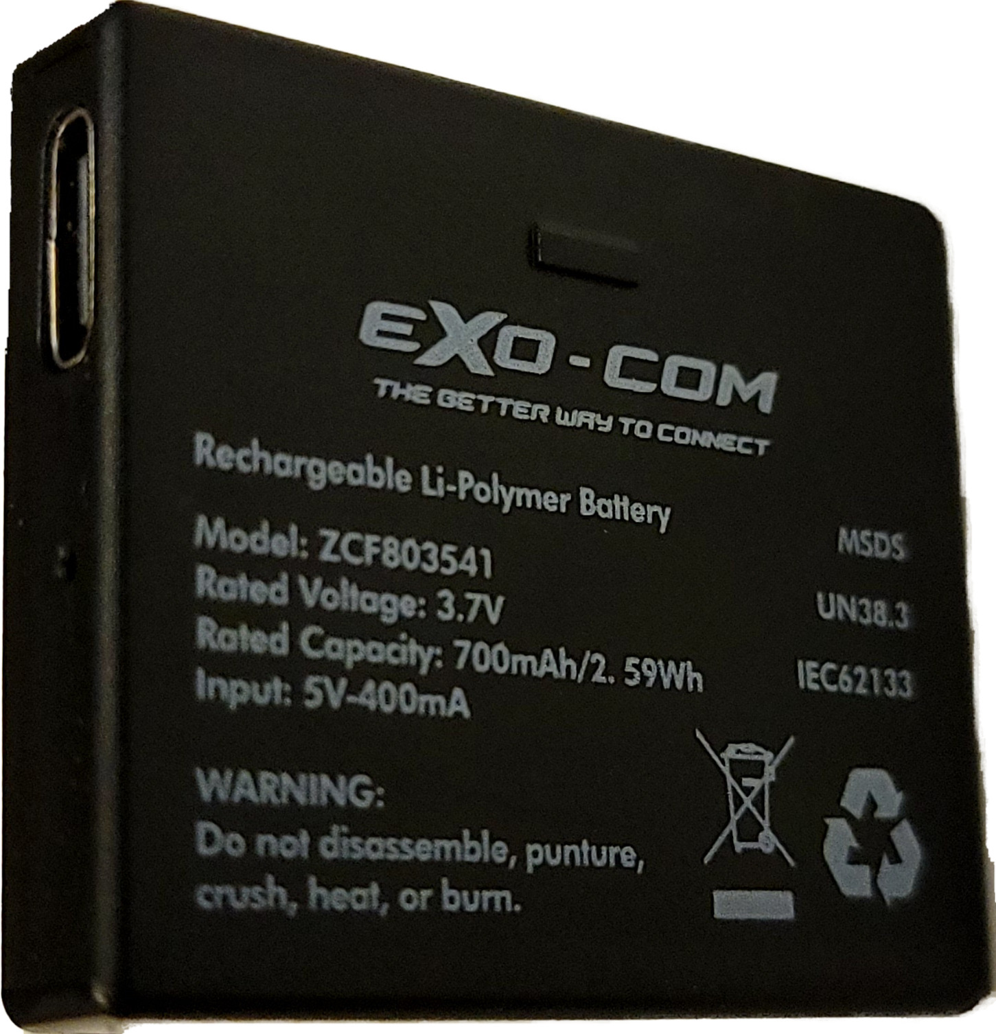 UClear Exo-Com Replacement Spare Battery 338108
