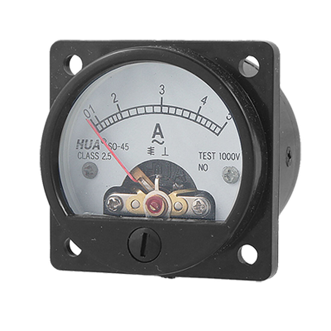 AC 0-5A Fine Tuning Dial Panel Ampere Meter Gauge Black