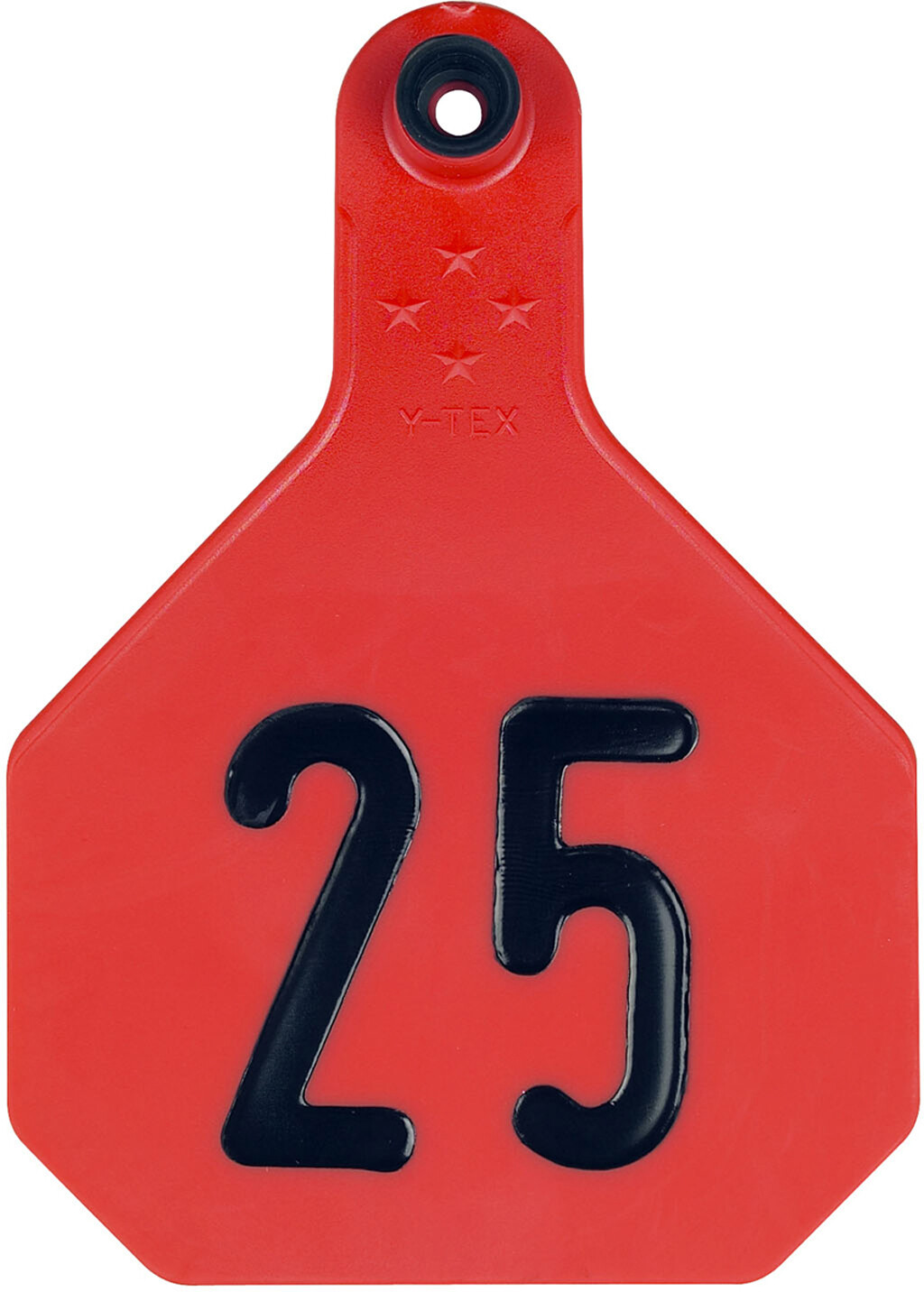 YTex 4 Star Large Red Cattle Ear Tags Numbered 26-50