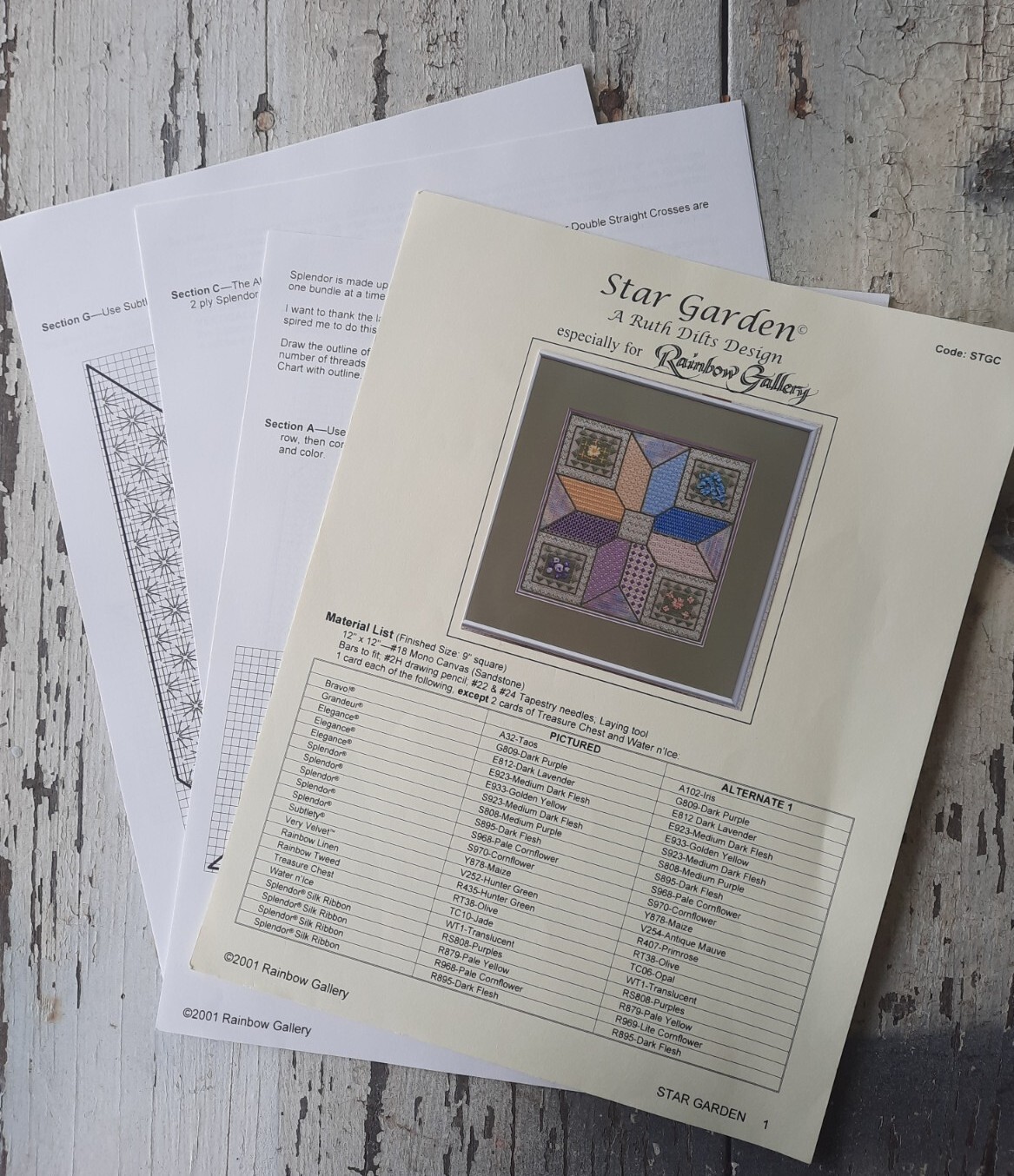 Star Garden A Ruth Difts Design Rainbow Gallery Needlework Pattern