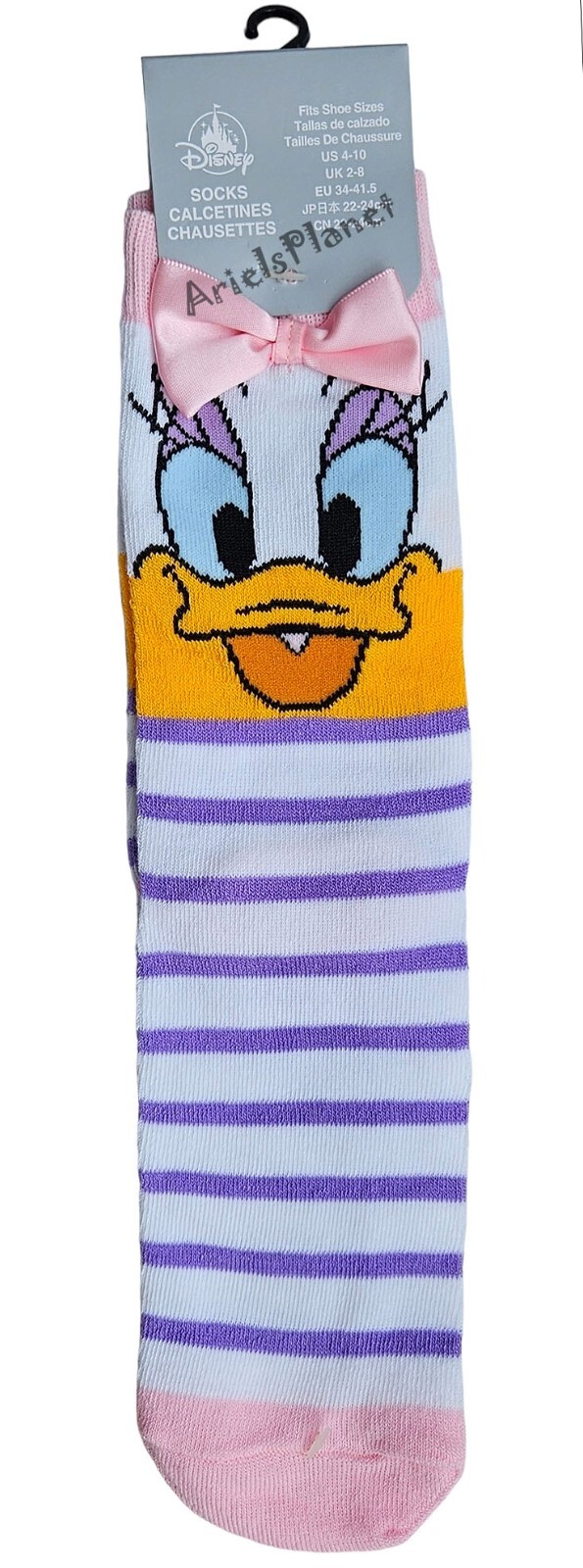 Disney Parks Daisy Duck & Bow Adult Socks Size: US 4-10