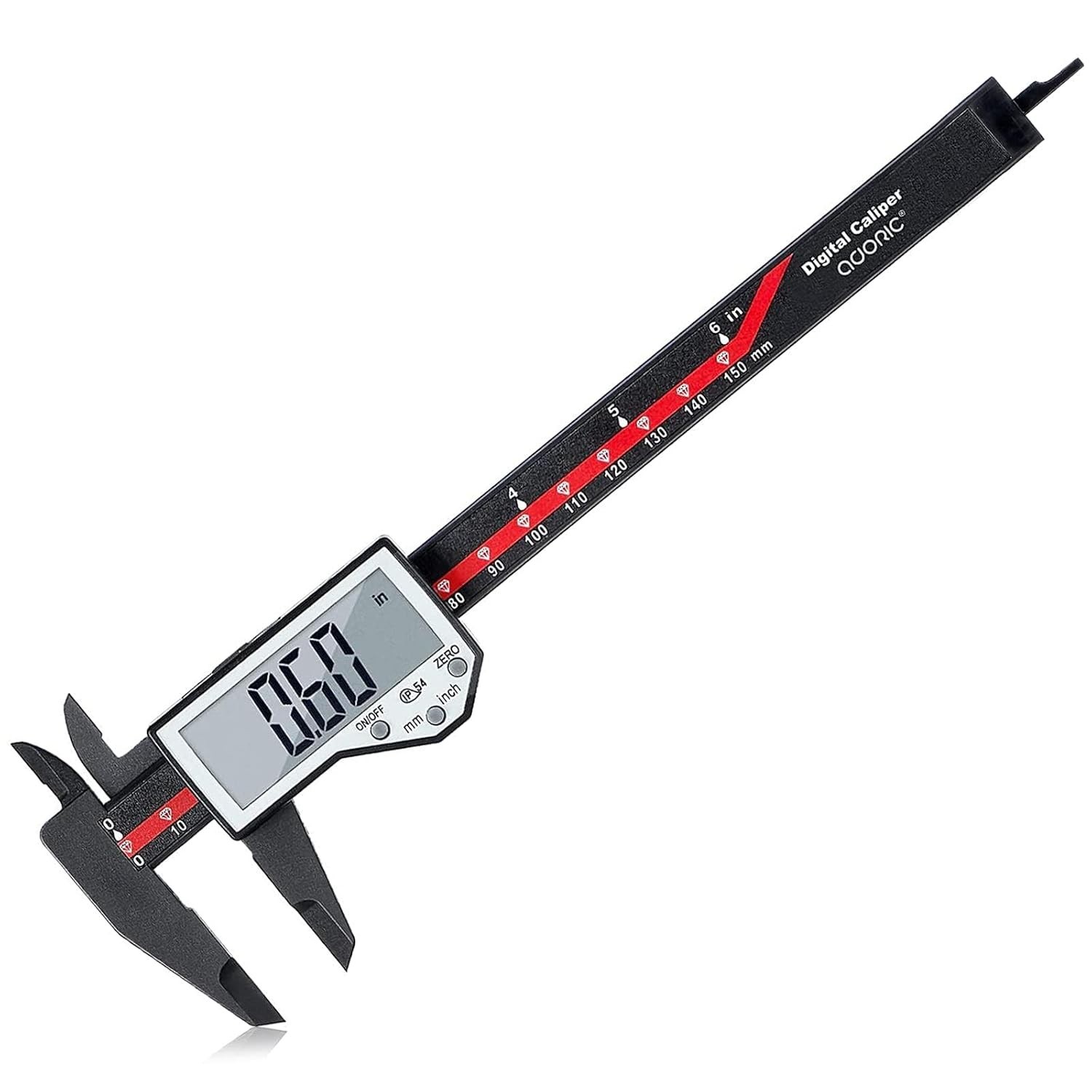 Digital Caliper, 0-6" Electronic Caliper Auto - Off Feature with Large LCD Sc...