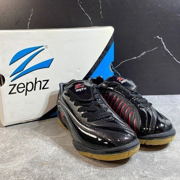 Zephz Cobra Indoor Soccer Black/Red Size 13 youth