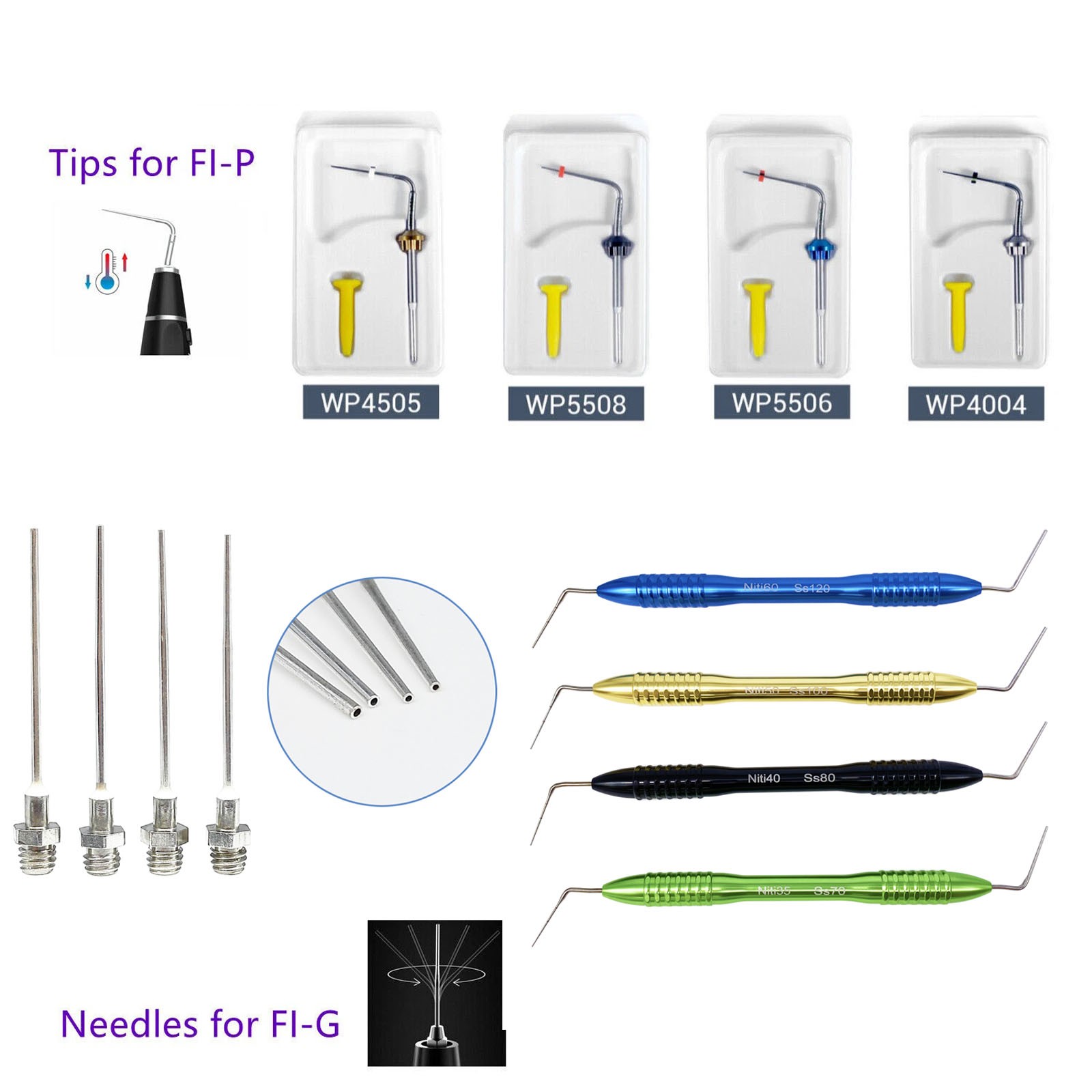 Dental Gutta Percha Tips for Woodpecker Endo Obturation System Gun /Pen Needles