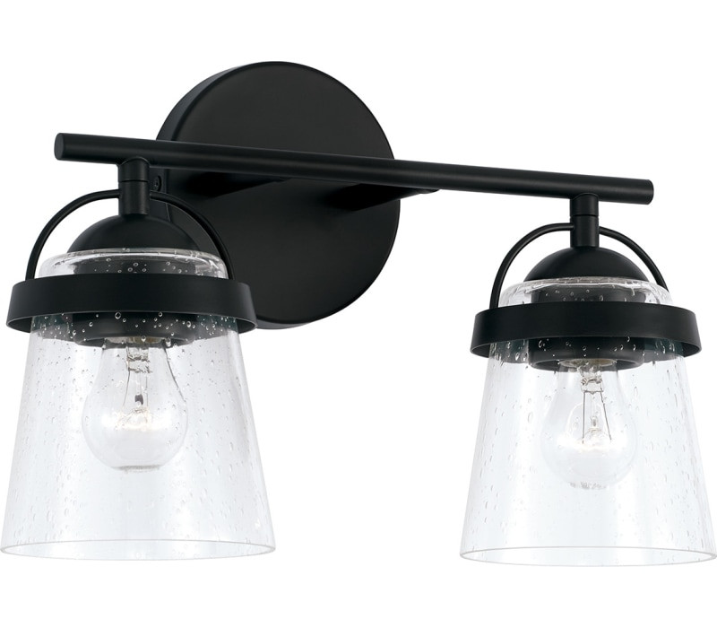 HomePlace 147021MB-534 Madison Vanity, 2-Light 200 Total Watts, Matte Black