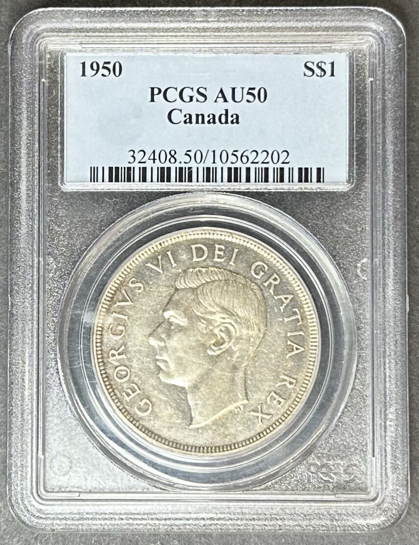 1950 Canada Dollar PCGS AU-50, Buy 3 Items, Get $5 Off!!