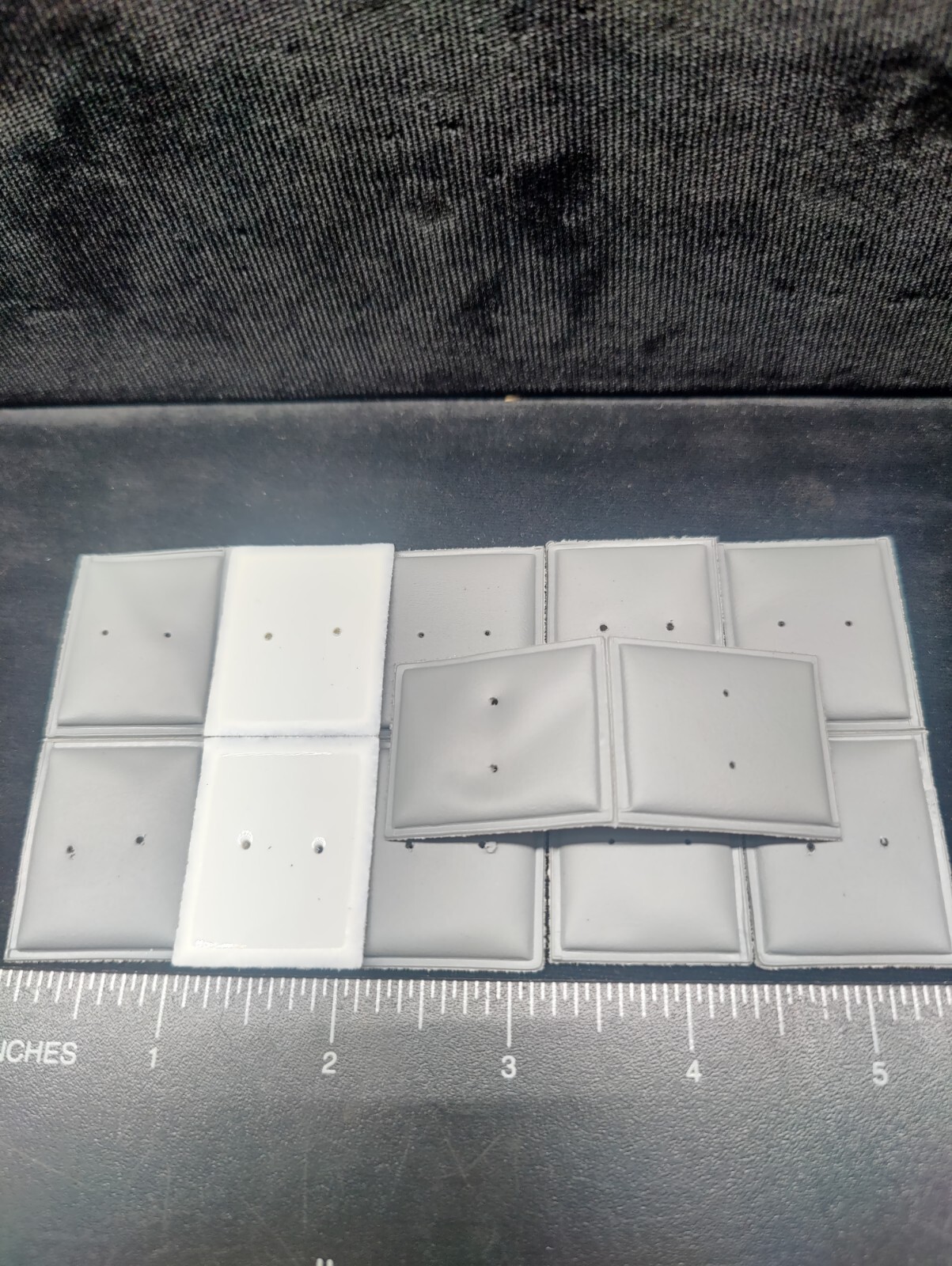 12 pcs Earring Holder Cards Grey Leatherette 1x1.5 Inches Free Fast Shipping USA