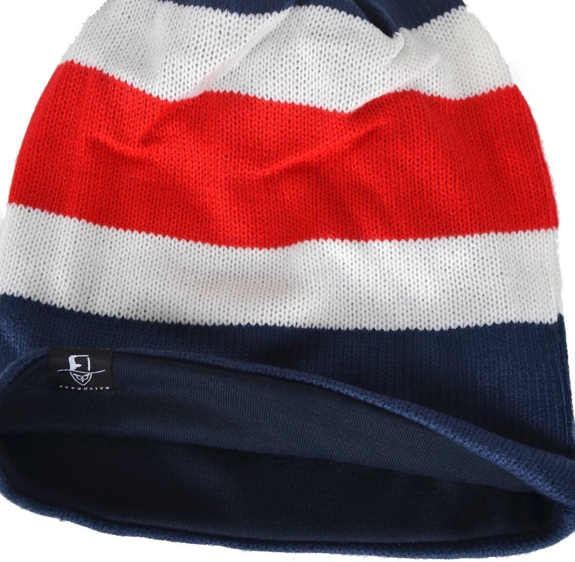 Men's Oversize Skull Slouch Beanie Large Skullcap Knit Hat