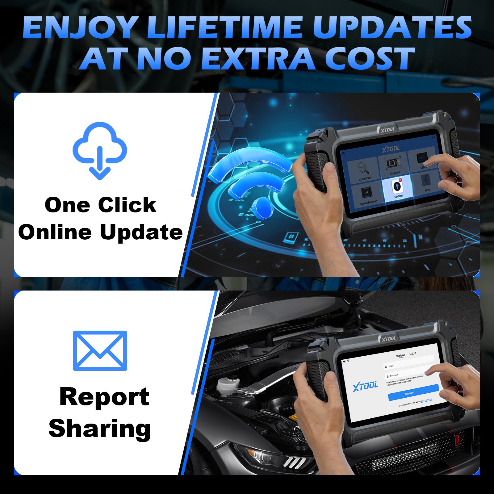 XTOOL D5 OBD2 Scanner Engine ABS SRS Transmission Diagnostic Tool Code Reader
