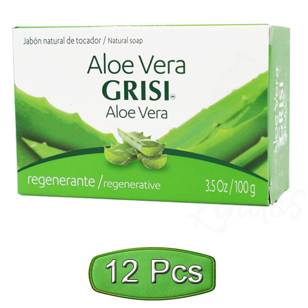 12 Pack Grisi Aloe Vera Soap 100g Sábila Regenerative Skin Moisturizing Bulk