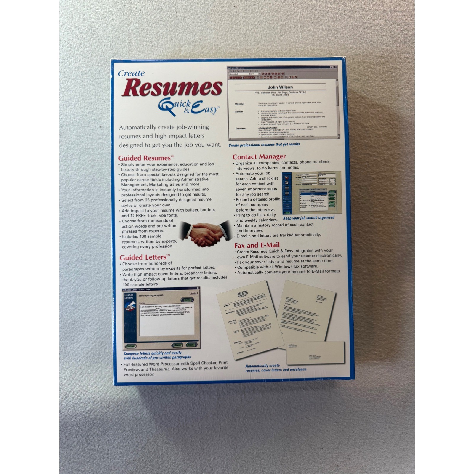 Individual Software Create Resumes Quick & Easy Windows PC CD-ROM New Sealed
