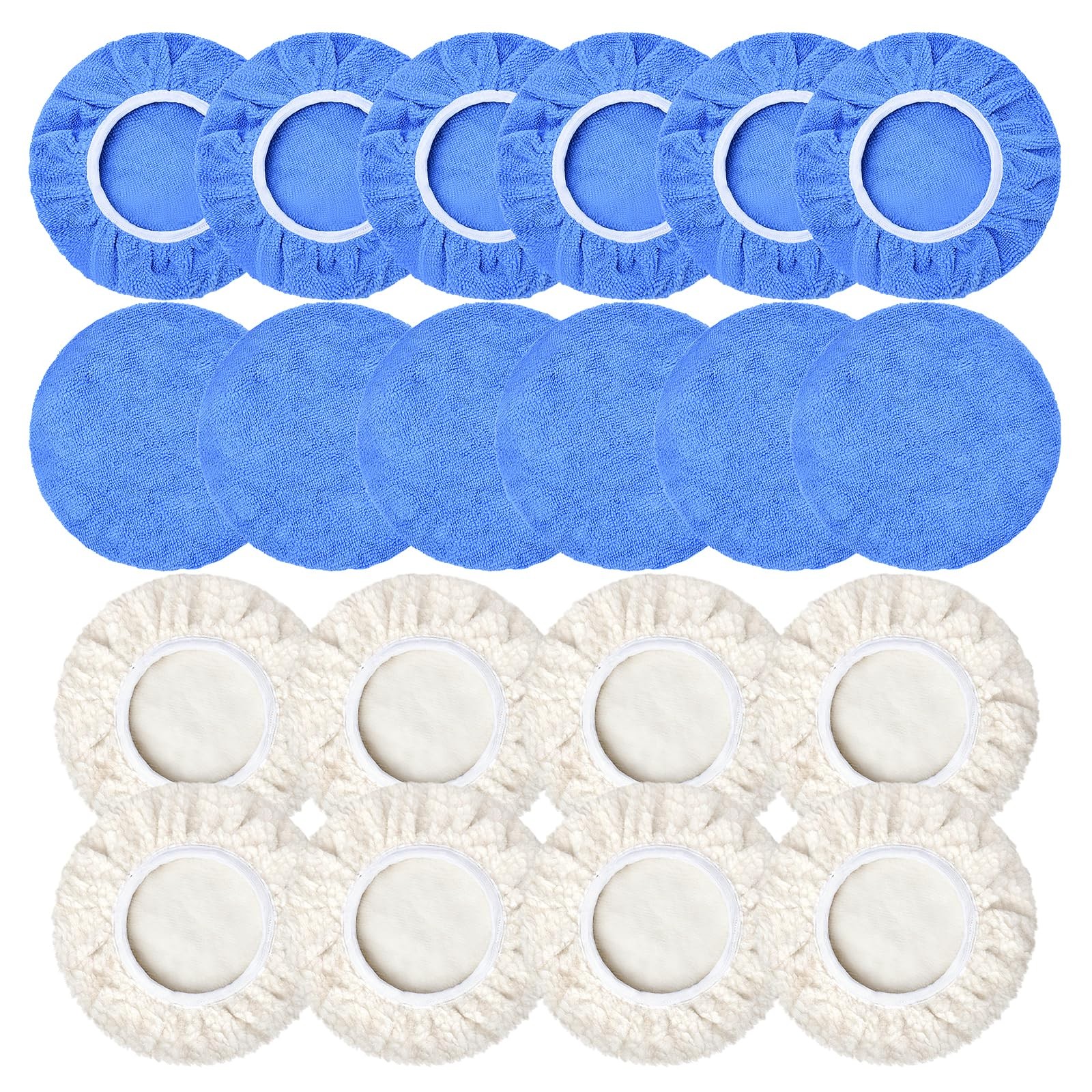 20 PCS Car Polisher Pad Bonnet 5 to 6 Inch , Car Polishing Bonnet Buffing Pads
