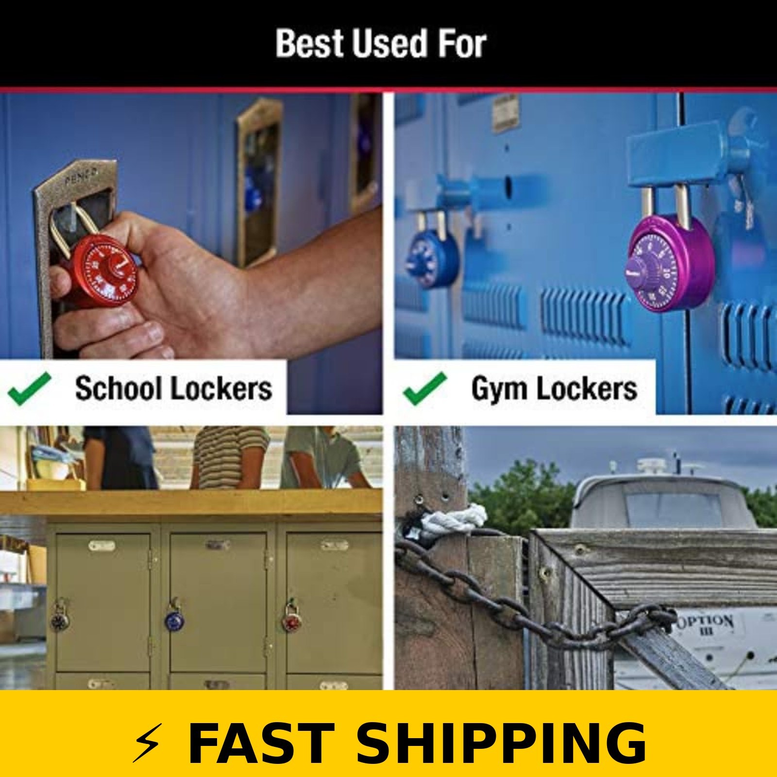 Master Lock 1530DCM Combination Padlock - Assorted Colors