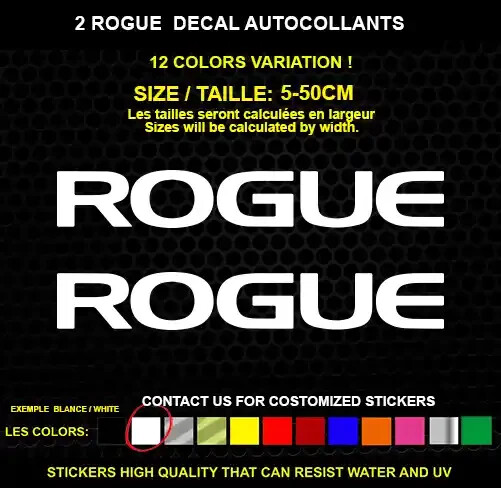 2 ROGUE sticker Genuine decal sticker WATERPROOF STICKERS