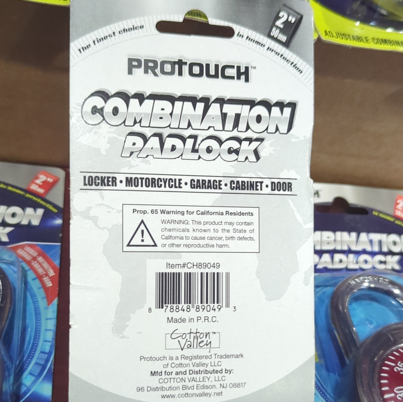10 Protouch Adjustable Combination Padlock 2" (50mm) Shackle CH89049 Secure