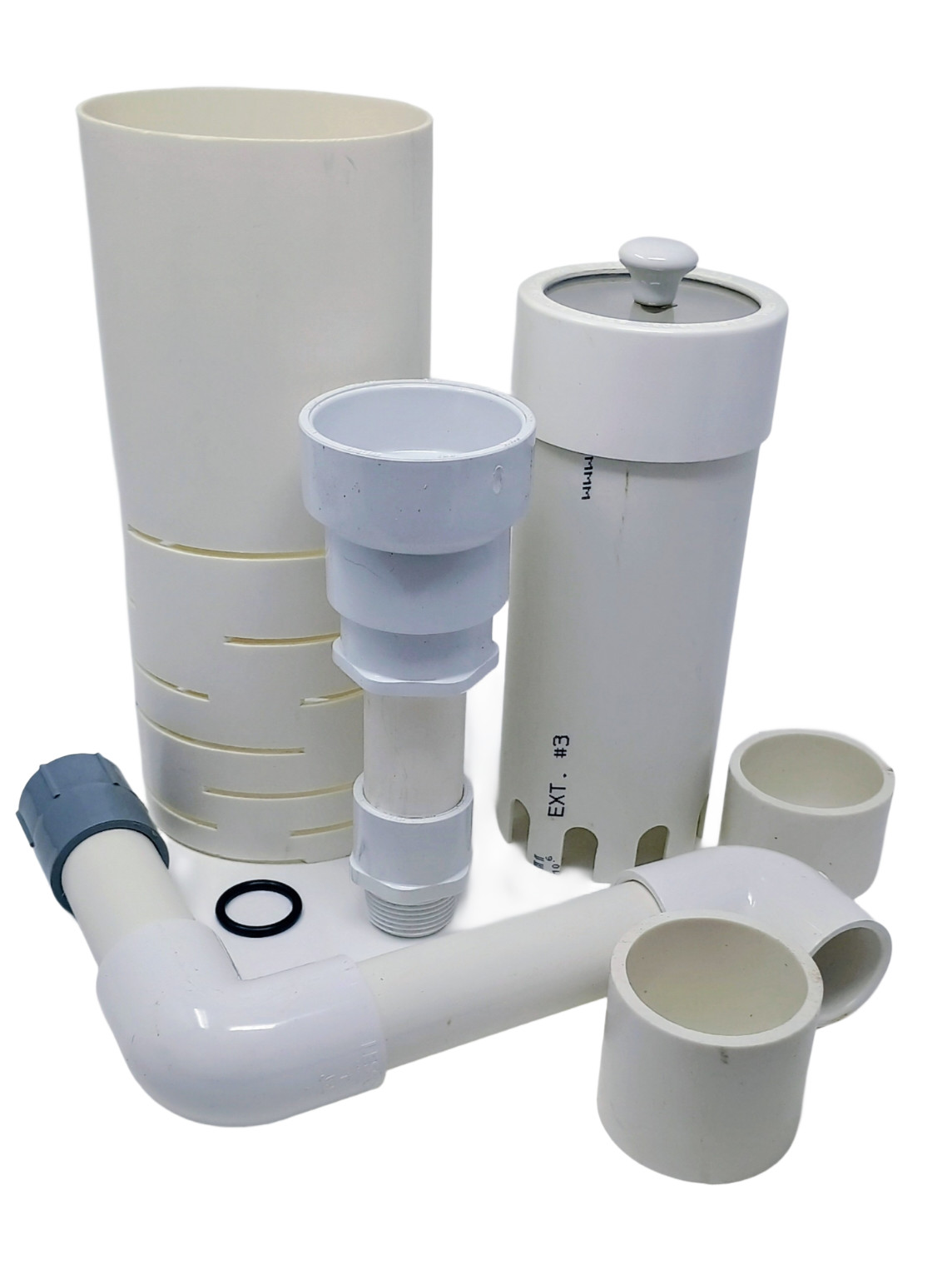 Aquaponics Bell Siphon, IBC 8" MEDIA, CLEAR TOP,  Adjustable! 20,000+ Sold !