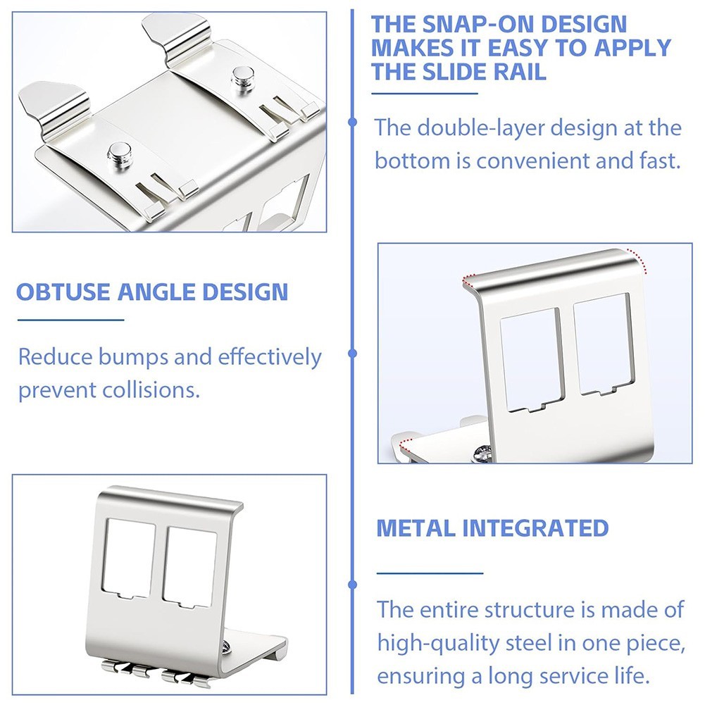 Network Module Metal Bracket Set 2pcs for RJ45 with Slide Rail Compatibility