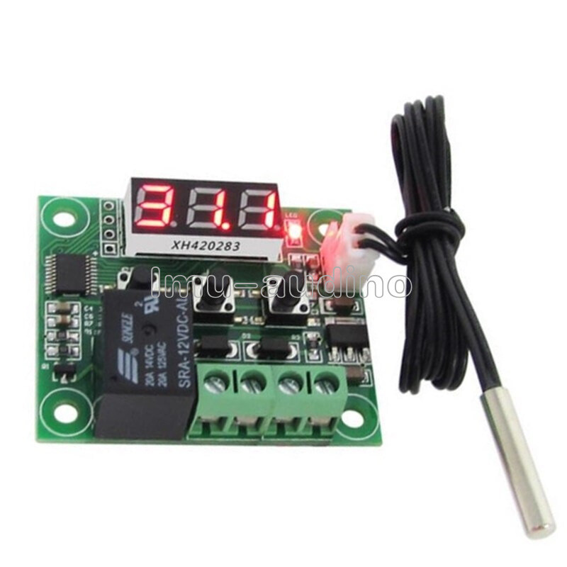 12V Digital W1209 Thermostat Temperature Controller NTC10K 1% 3950 Probe Cable
