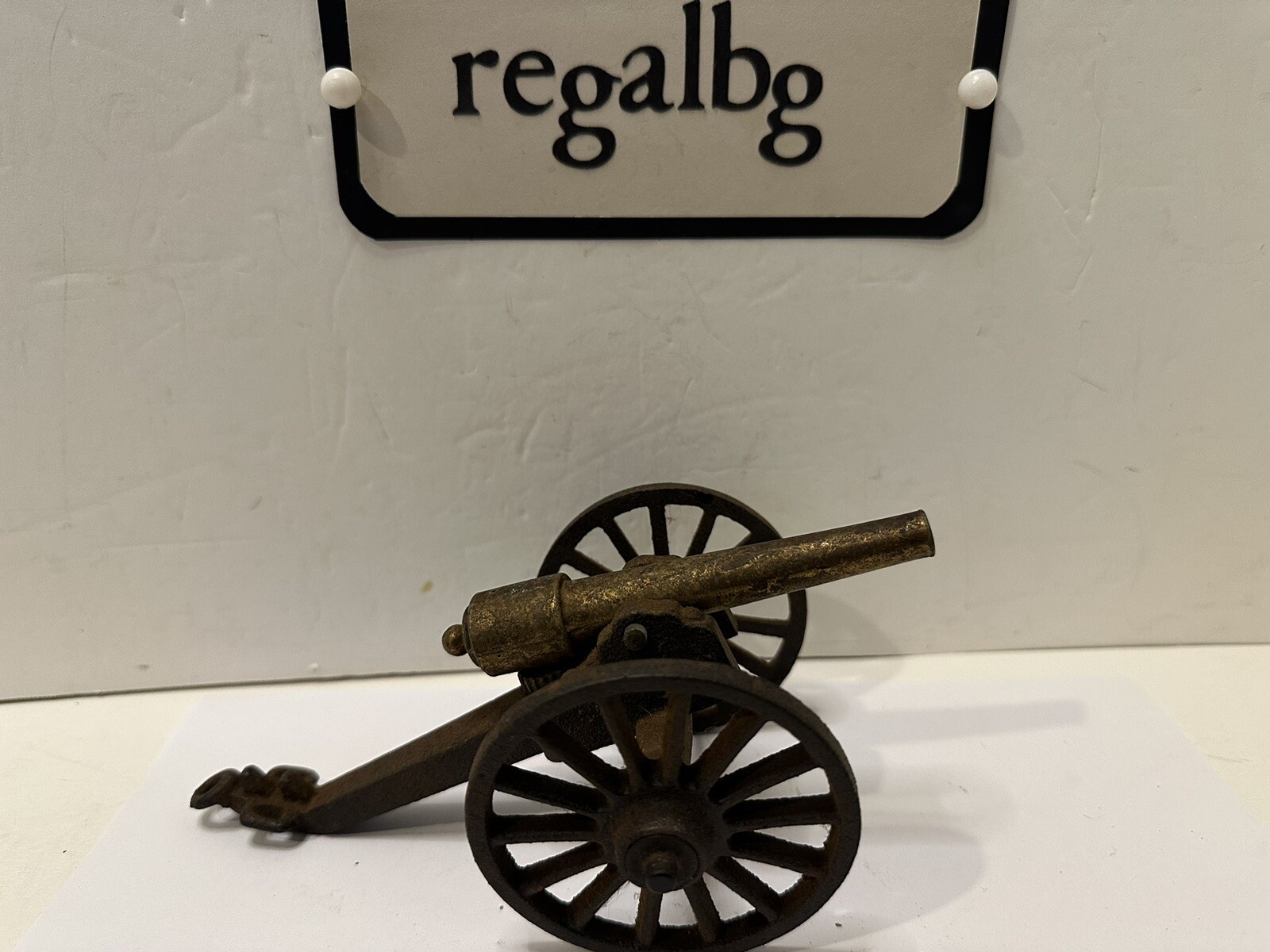 Vintage USA Penn Craft 1865 Brass And Cast Iron Mid-size Cannon. (T)...