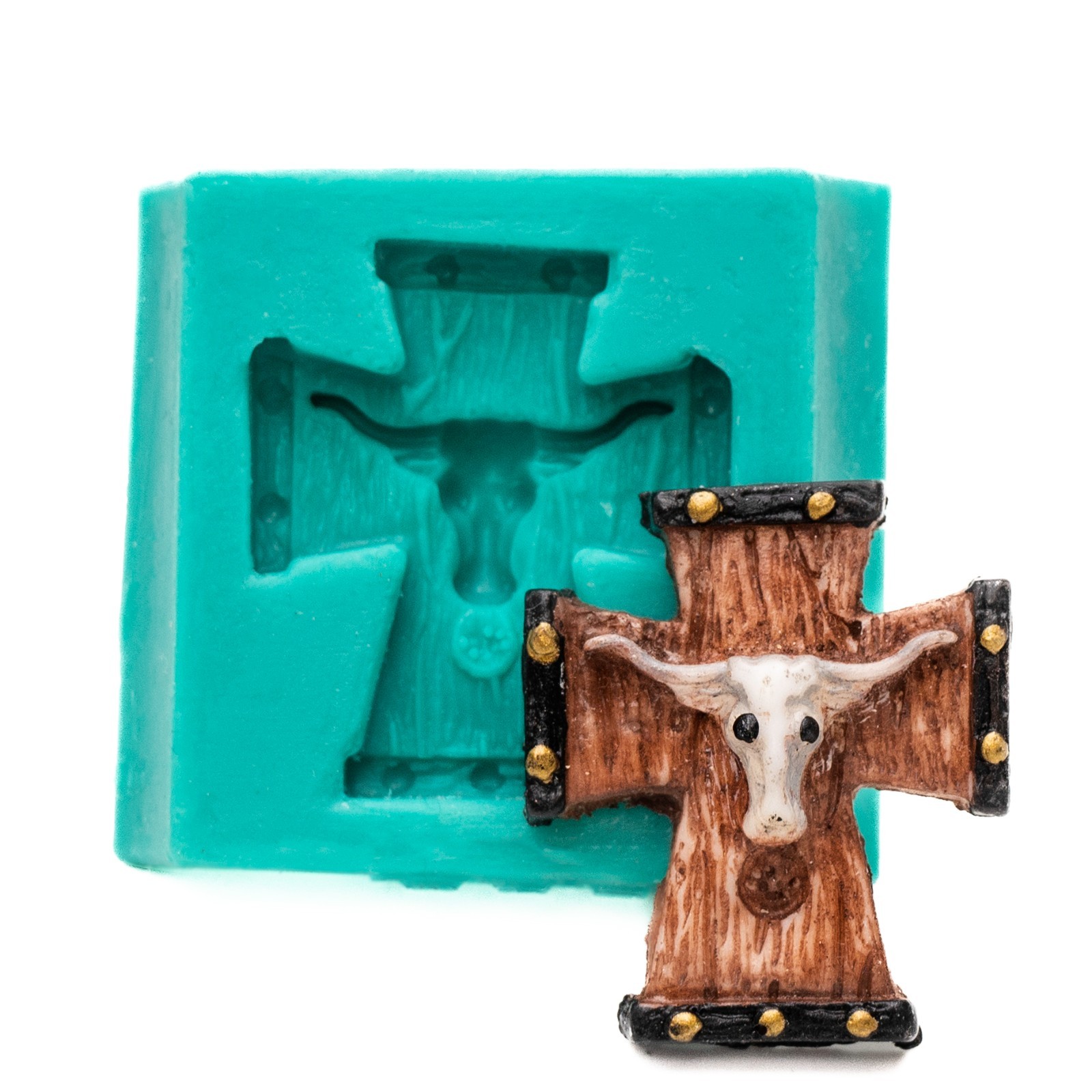 Western Cross Jewelry Mold Pendant Mold Resin Mold Metal Clay Mold Mould   (926)