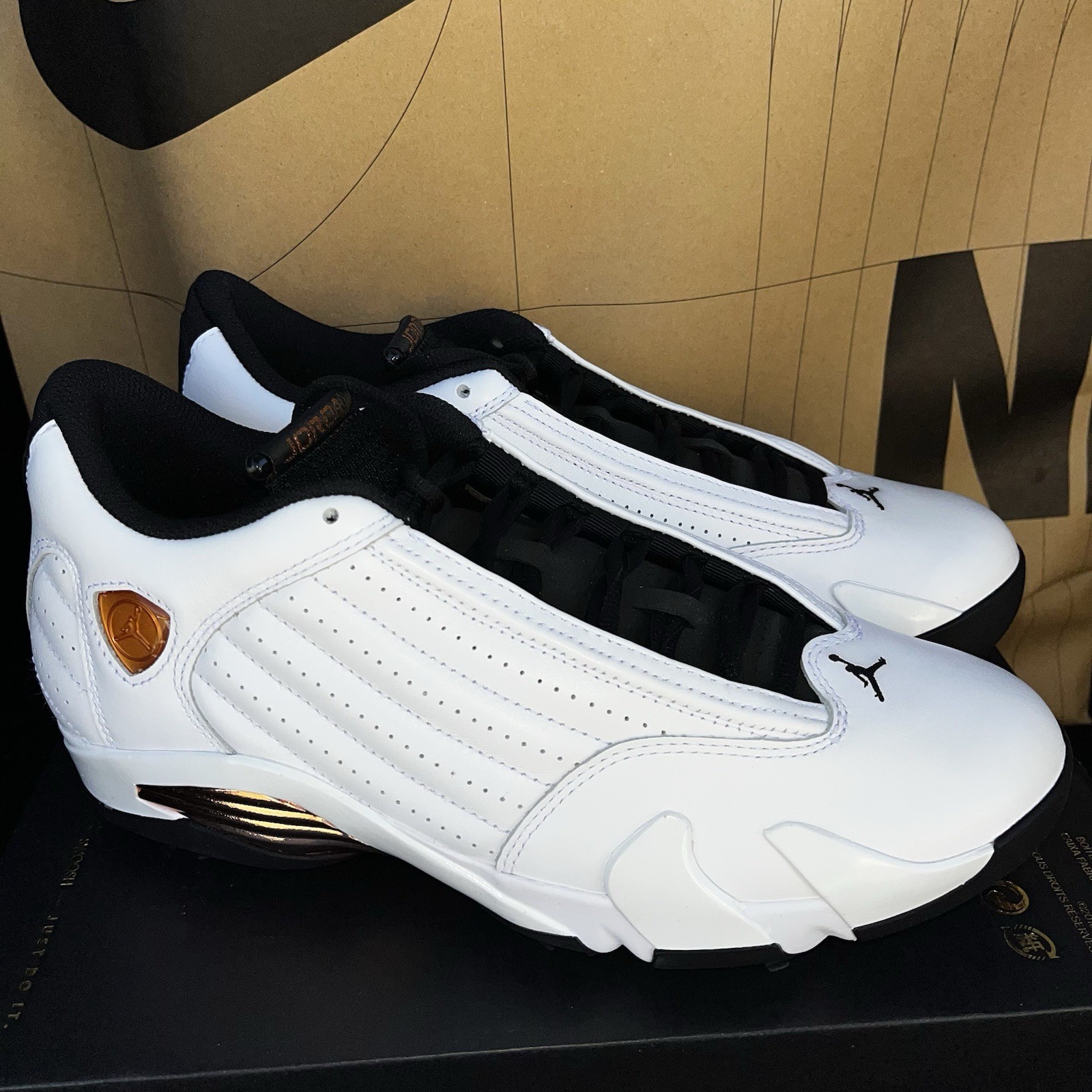 NEW Nike Air Jordan 14 Golf US Open White Copper NBY HV4813 100 Men Size 9.5