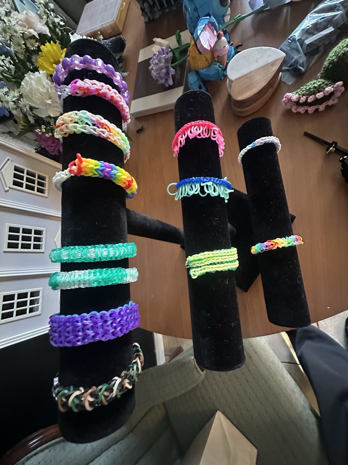 Multicolor Braided Beaded Charm Adjustable Rubber Band Bracelet Bohemian
