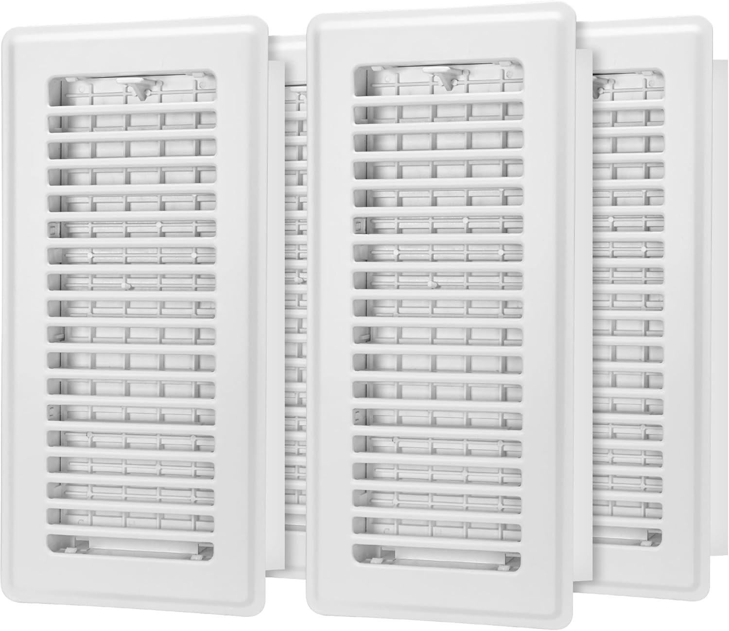 Floor Register 4X10, 4 Pack Floor Vent Covers for Home Floor Heavy Duty Steel Pa