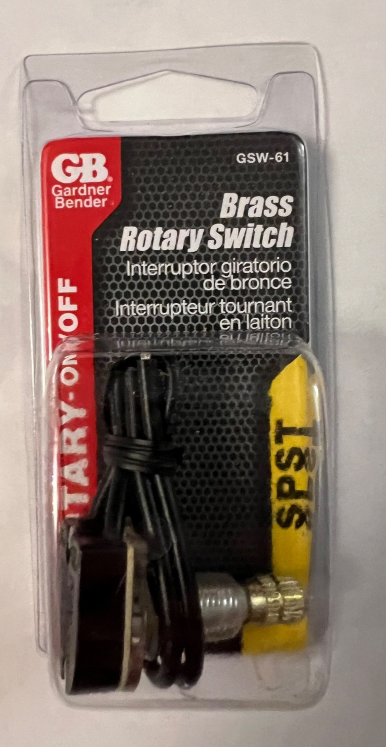 Gardner Bender Rotary Switch SPST  On/Off  # GSW-61   NEW