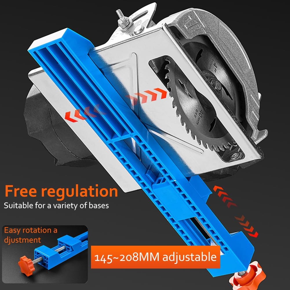 Circular Saw Guide Rail, Adjustable Cutting Machine Base Guide for 4-6 Inch Base