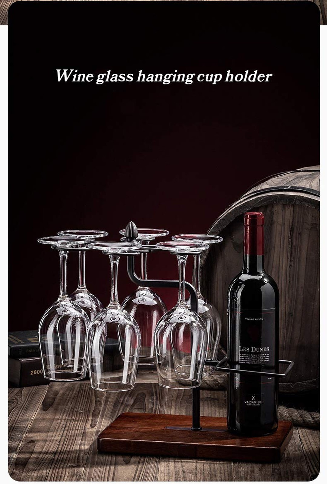 Red Wine Stemware Racks Kitchen Bar Table Decoration Metal Drying Rack Wine G...