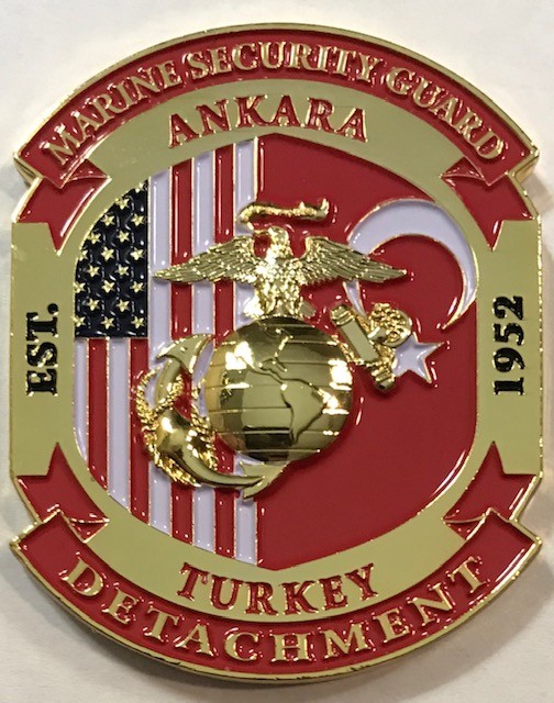 MSG Det Marine Security Guard Detachment Ankara, Turkey Challenge Coin