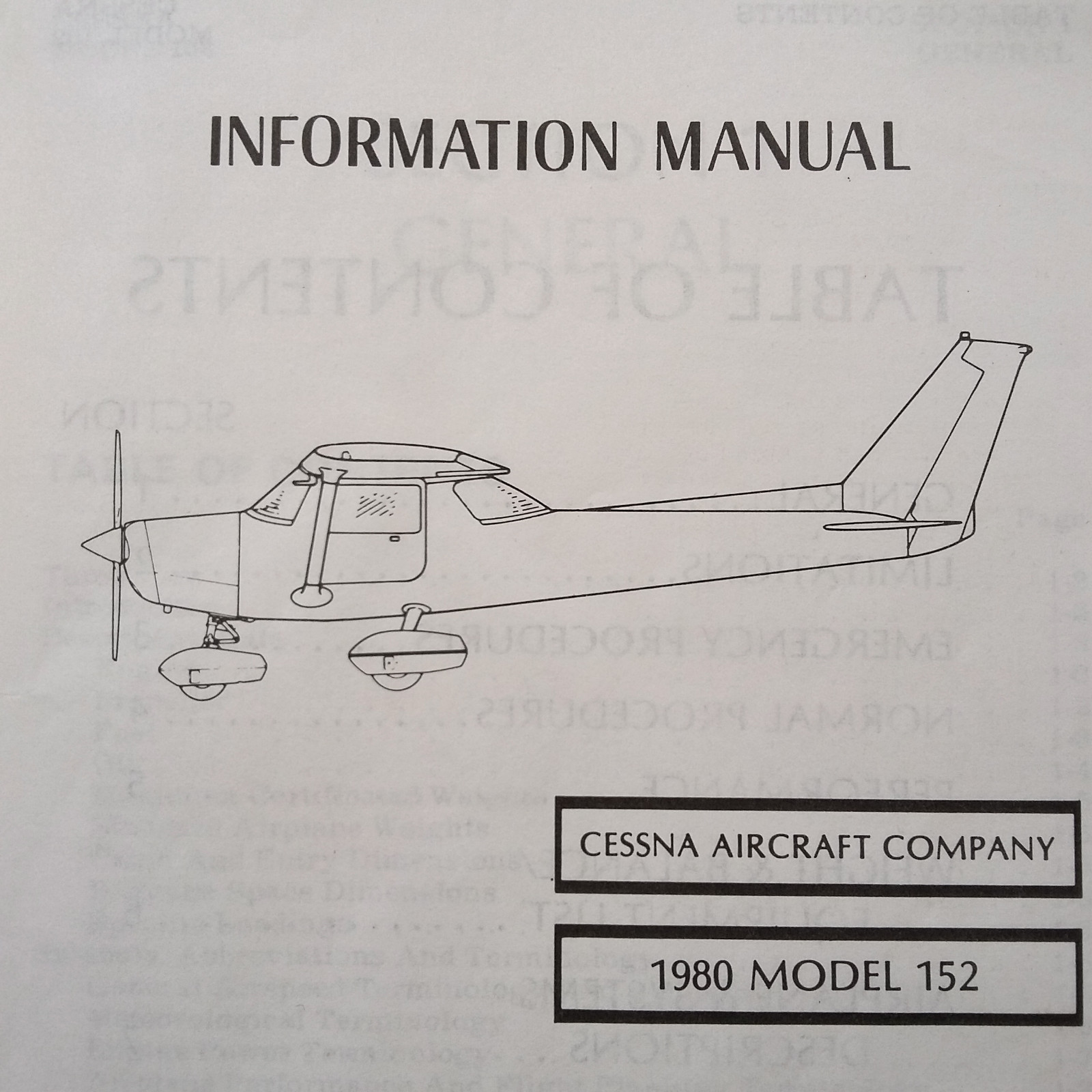 1980 Cessna 152 Pilot's Information Manual
