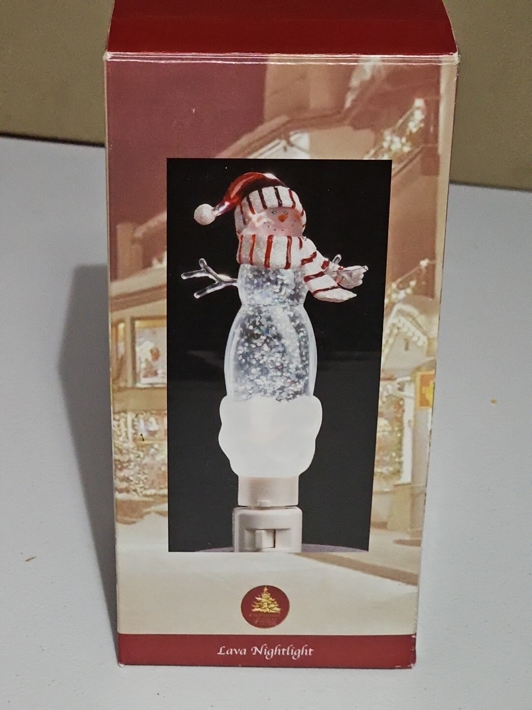 Enchanted Forest Snowman Lava Nightlight