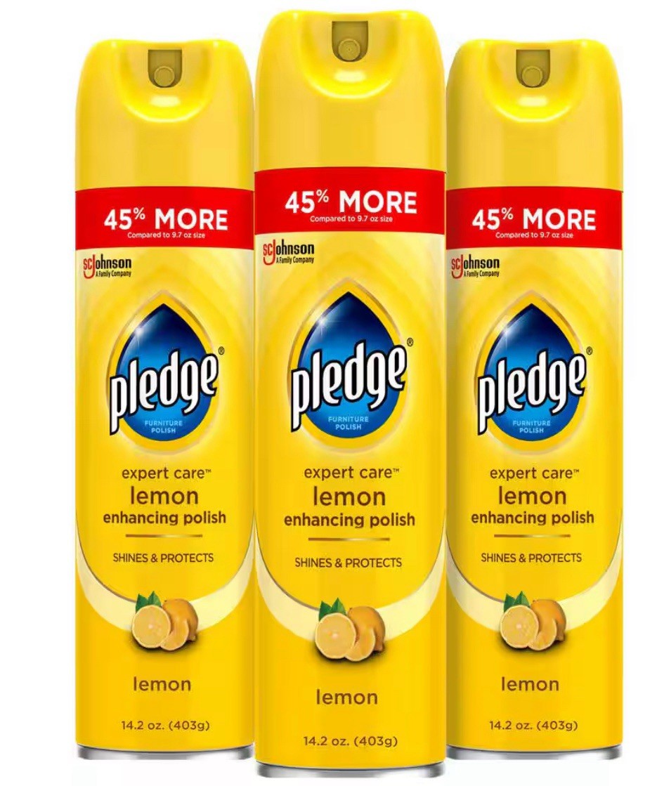 Pledge Expert Care Wood Polish Spray-Pack of 3 BIG SIZE