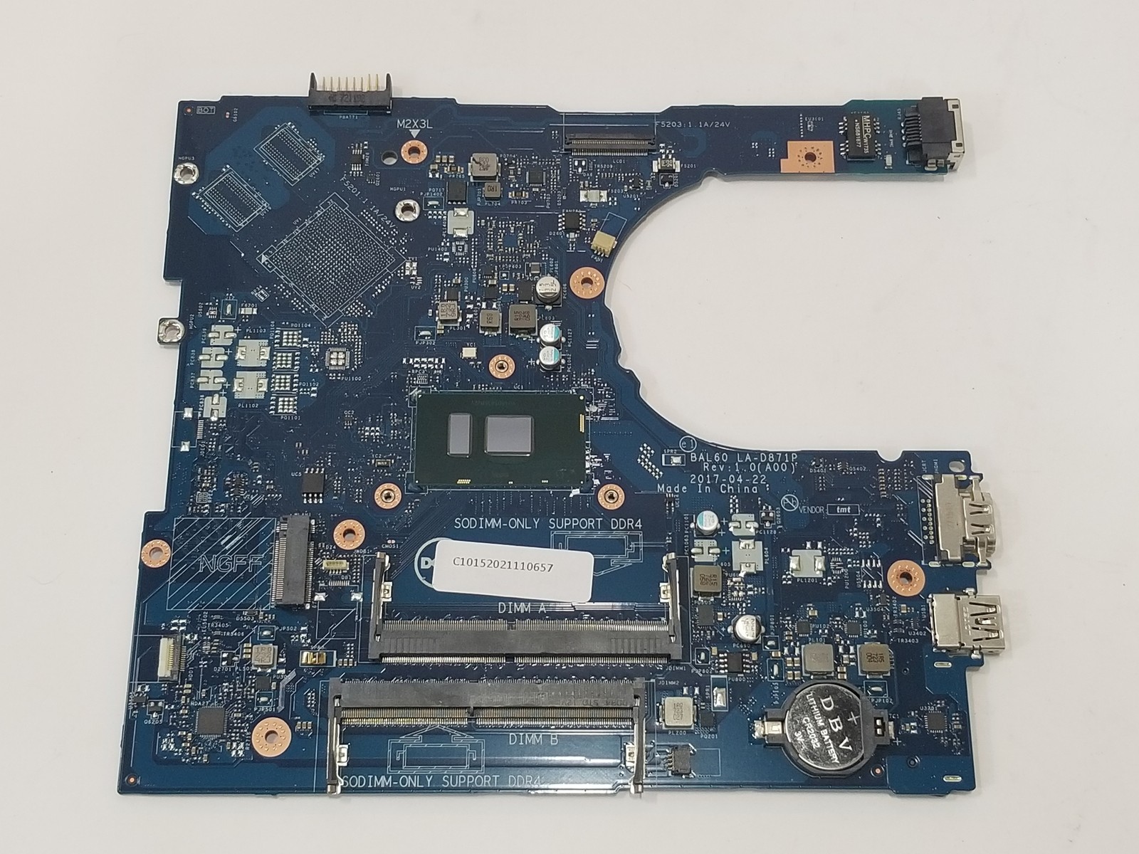 Dell Inspiron 14 5468 15 5566 i7-7500U 2.70GHz Laptop Motherboard 2PX9P LA-D871P
