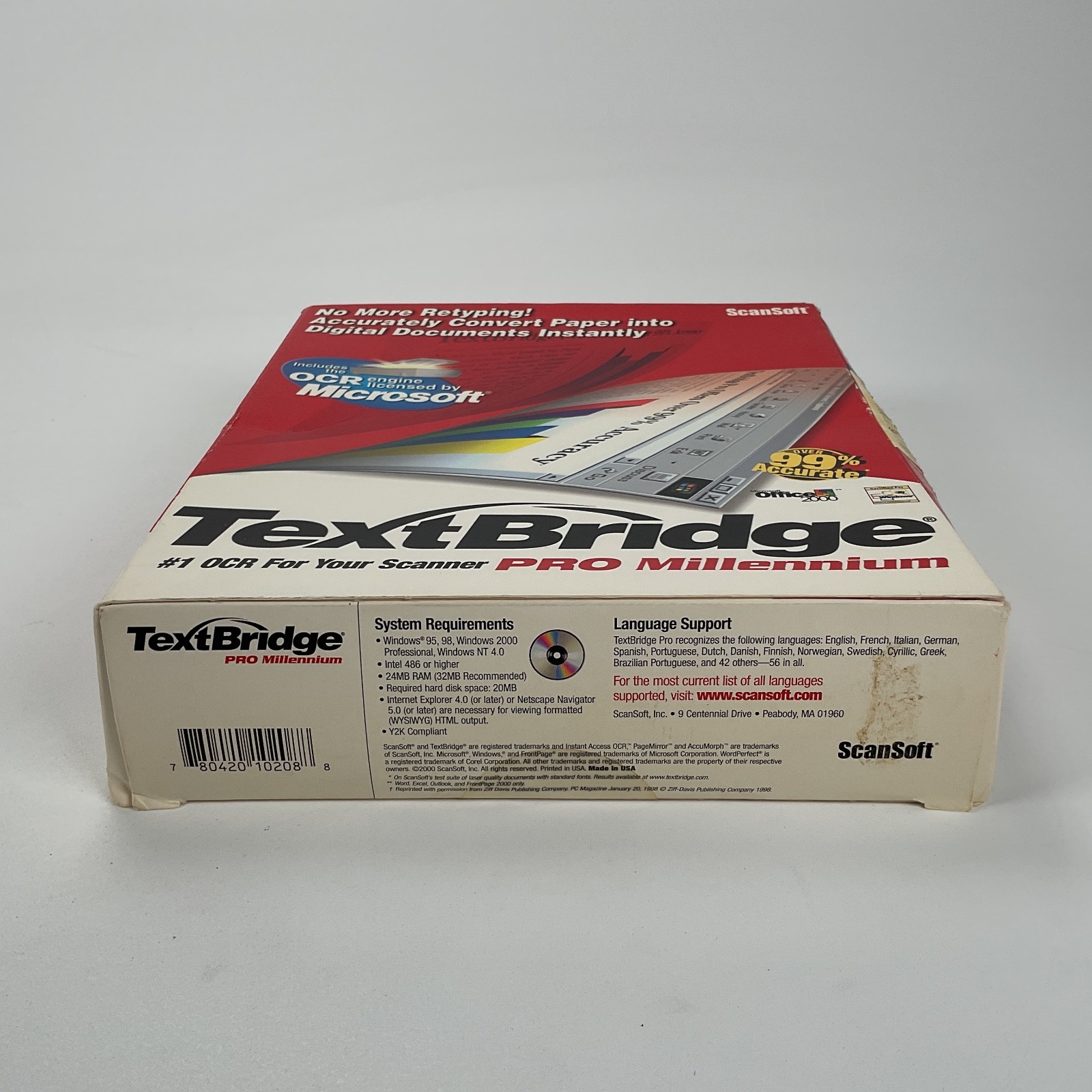 TextBridge PRO Millenium ScanSoft Vintage Computing - Factory Sealed Damaged Box