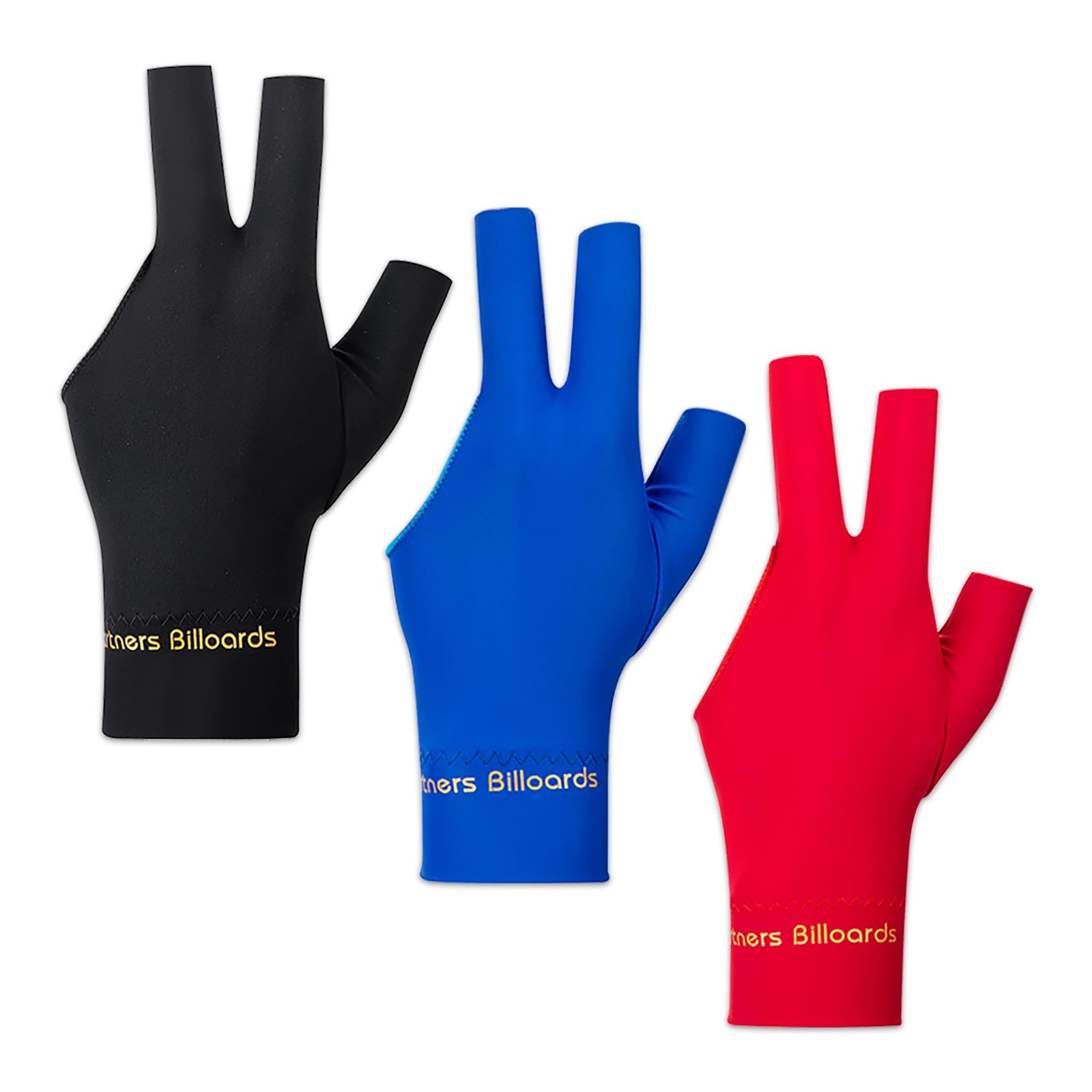 3 Pcs Left Hand Pool Glove Three Finger Billiards Pool Cue Glove for Men Women
