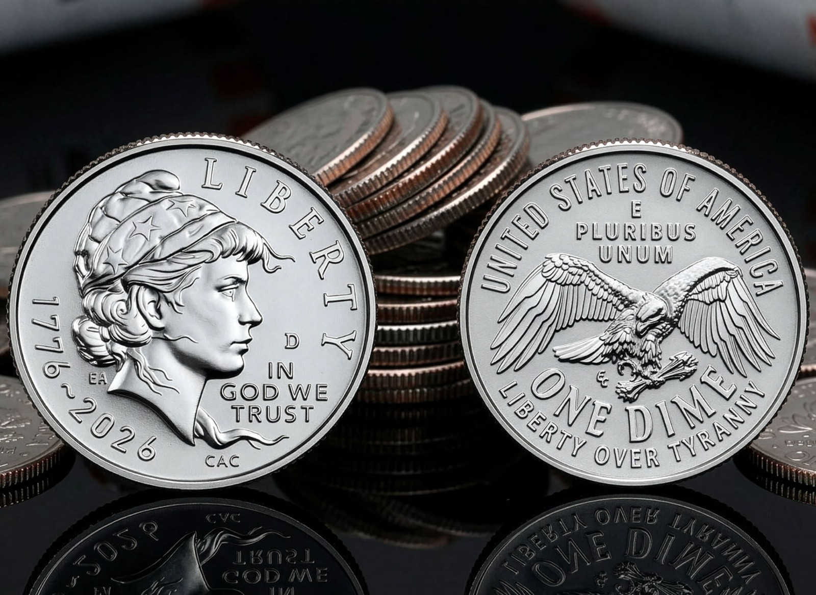 1776–2026 D Dime Roll (50 Coins) Uncirculated Bank Wrapped...