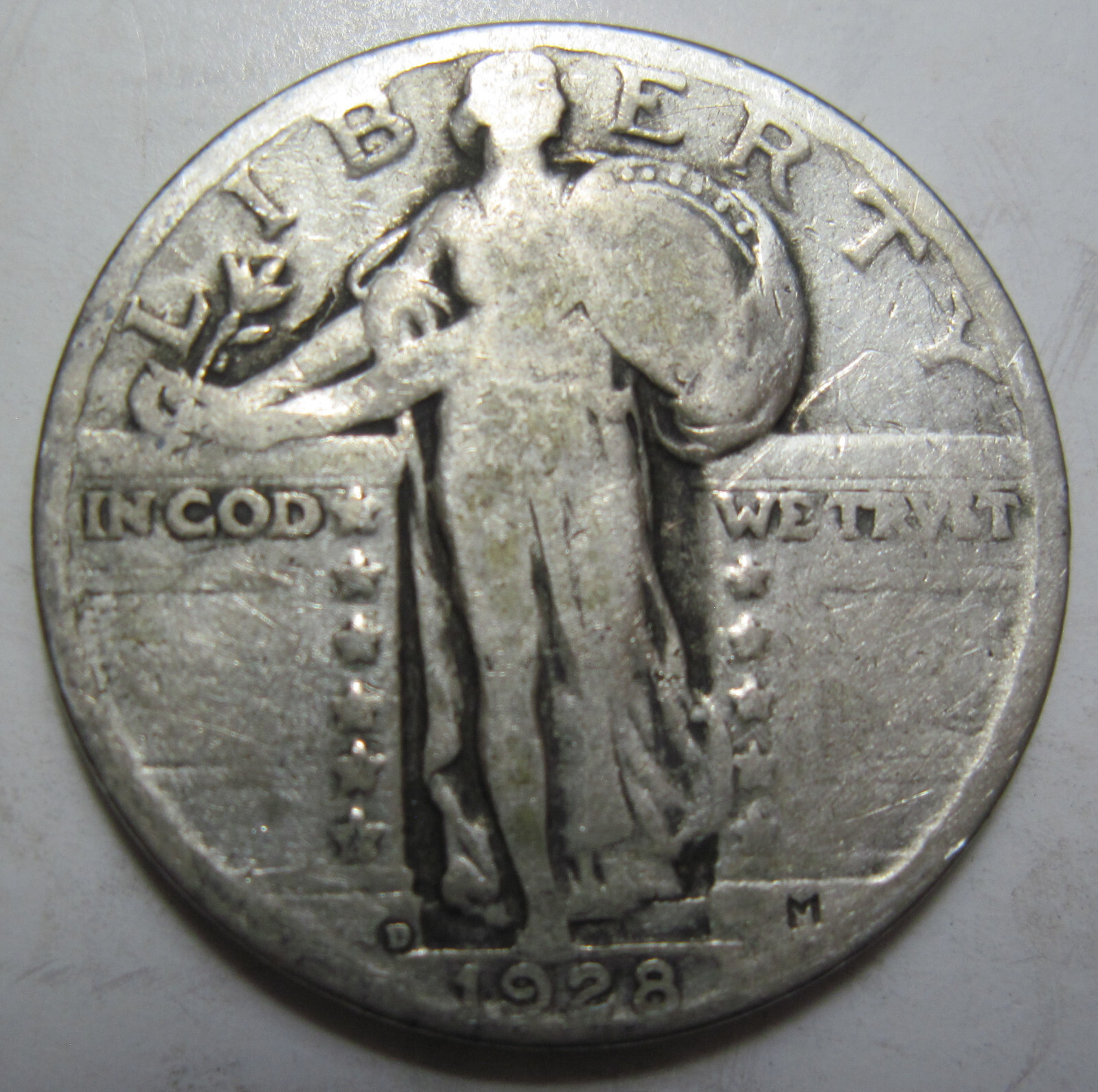 1928 D silver Standing Liberty Quarter (#811b)