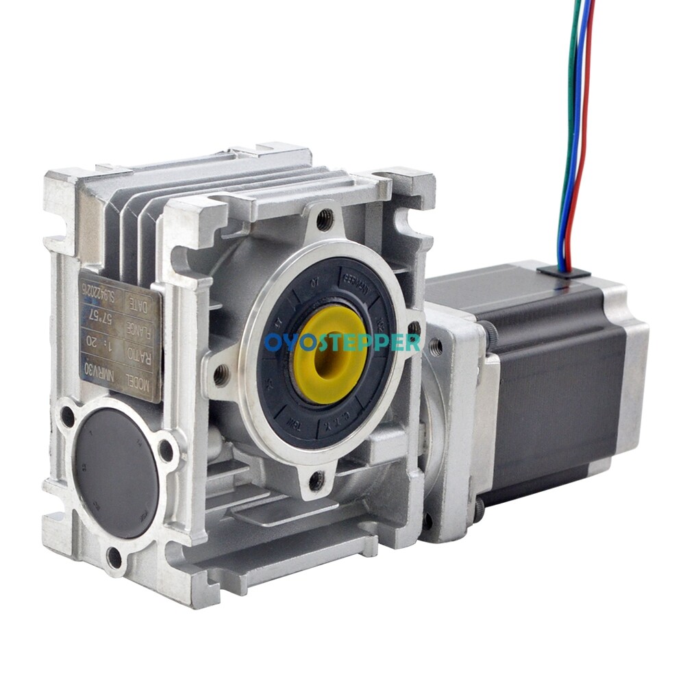Nema 23 Worm Gearbox Stepper Motor L=76mm 5:1 /10:1/ 20:1/30:1 /50:1 NMRV30 Gear
