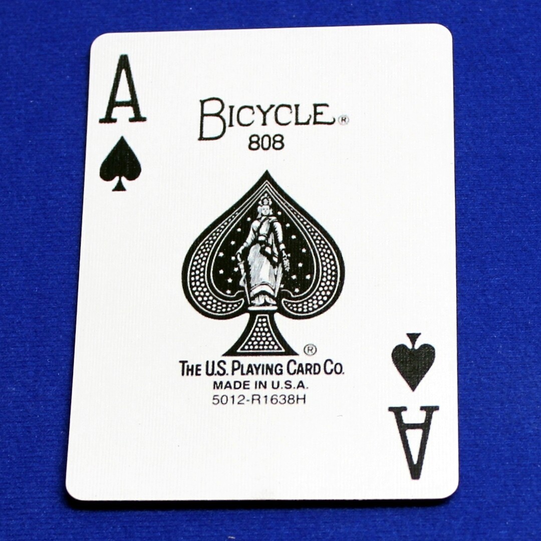 Ace of Spades - Large Print, Bicycle Printed Gaff Card, Red