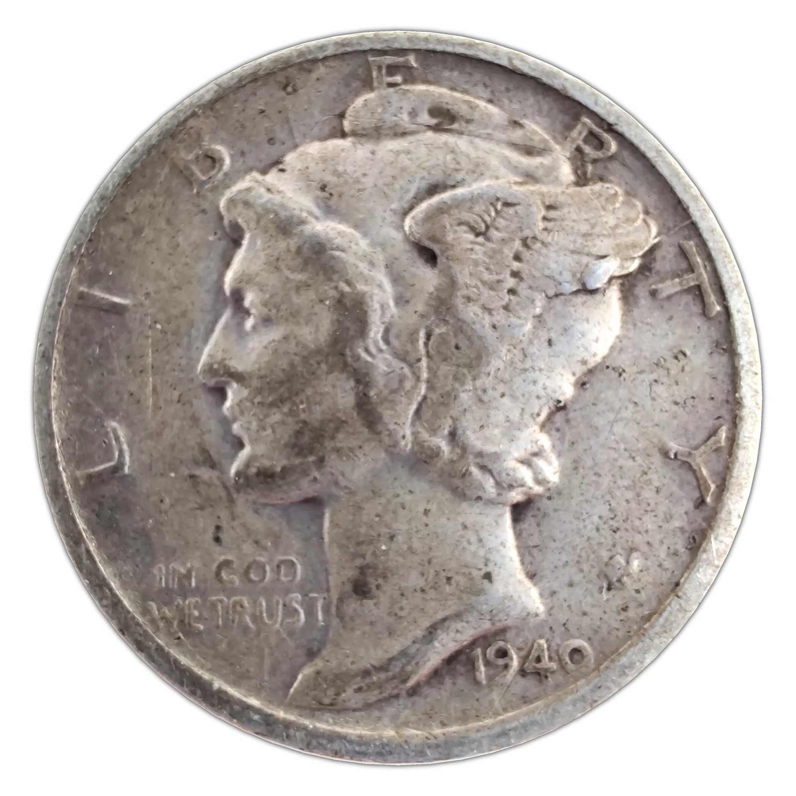 1940-S Mercury Dime VF Very Fine 90% Silver