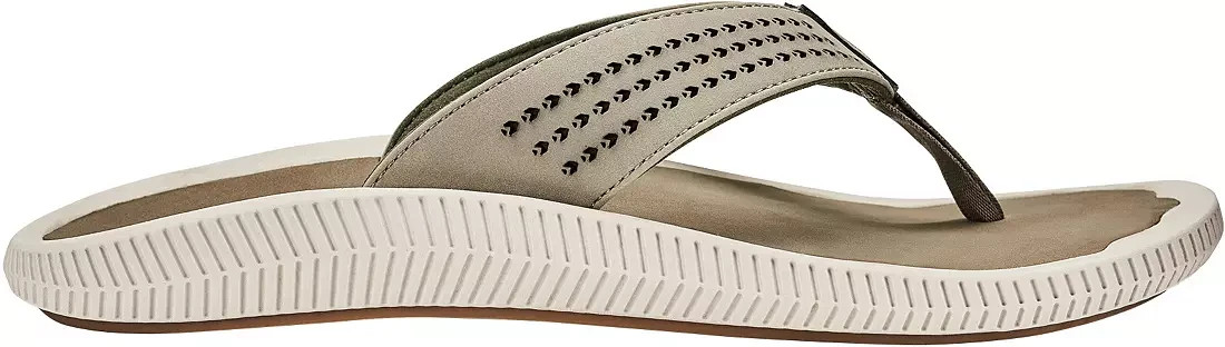 OluKai Men's Ulele Flip Flop, Clay/Mustang