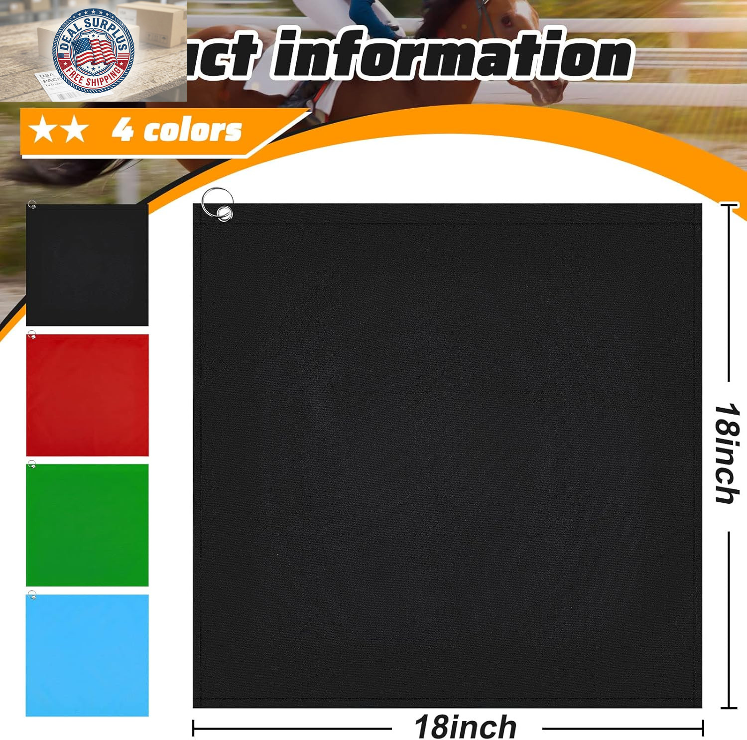 Equestrian Training Flag 4 Pieces Equestrian Training Equipment Nylon Flag with