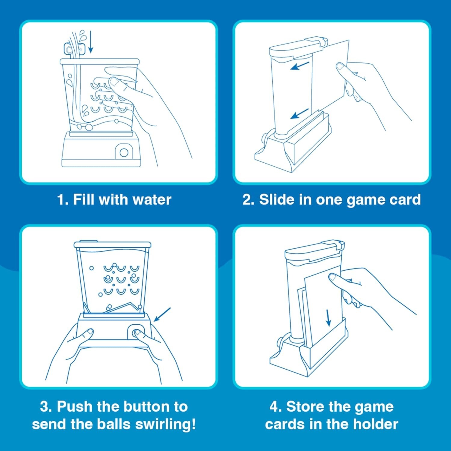 Original Waterfuls Classic Handheld Water Game - 6 Interchangeable Back Panels