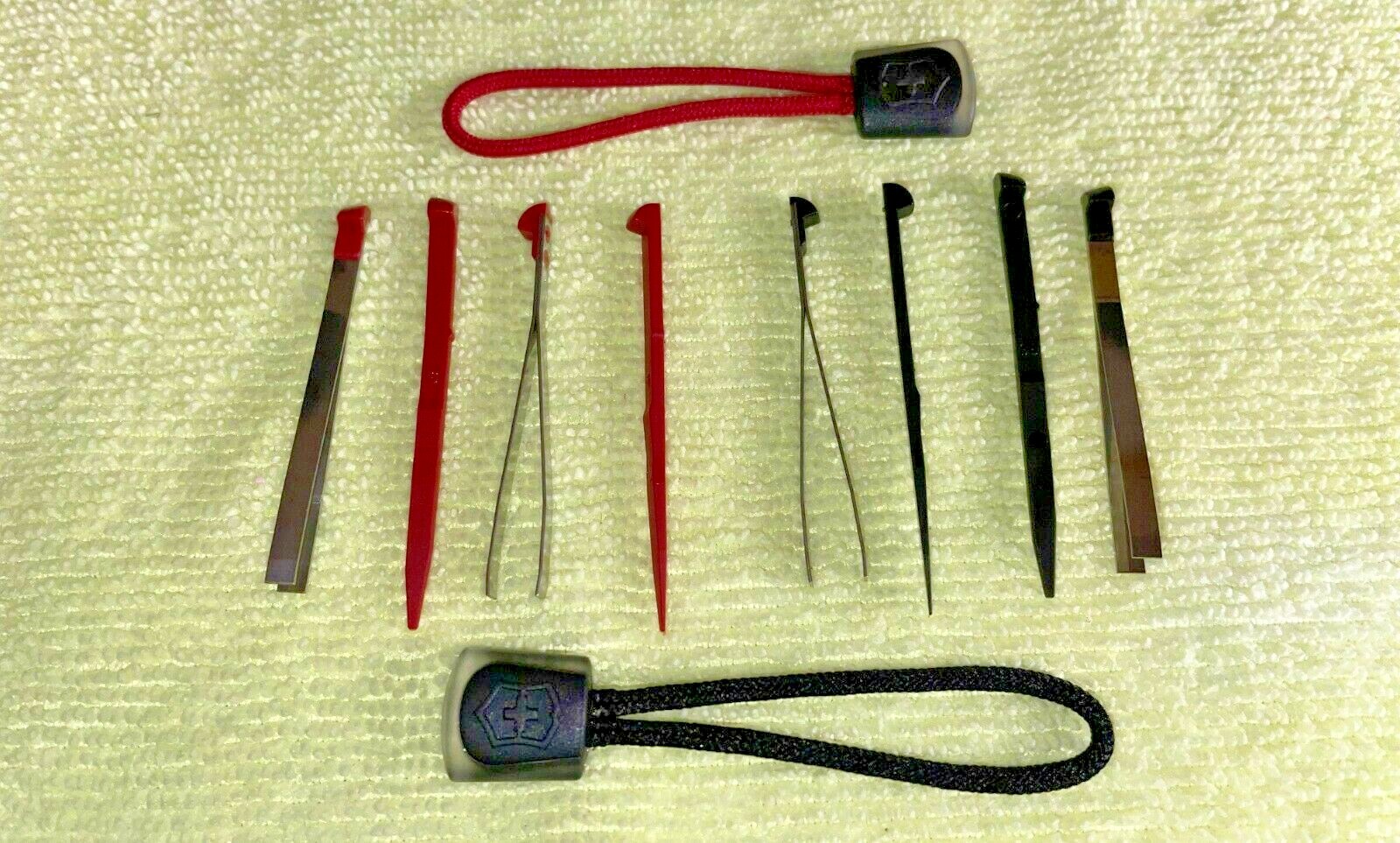 Victorinox ACCESSORY PARTS KIT : Large Red & Black:Toothpicks,Tweezers,Lanyards