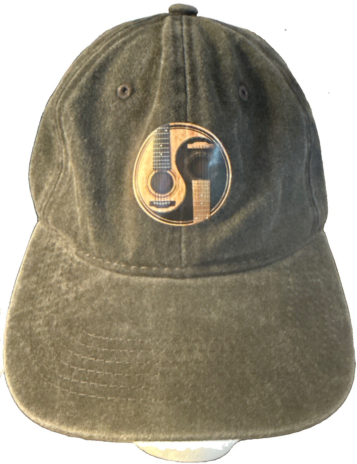 Dark Gray w 2 Guitar Iron on Picture on Hat Cap Strap Buckle Cotton